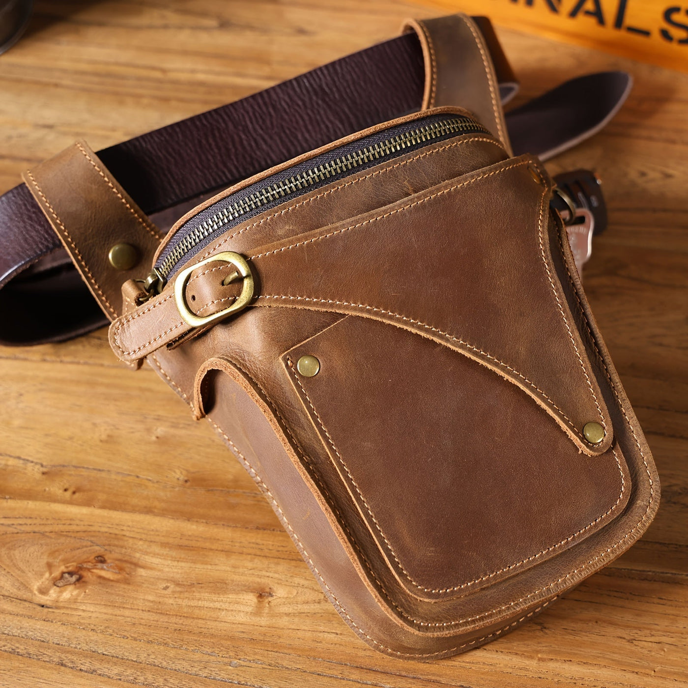 Arthur | Retro Genuine Cowhide Leather Waist Bag