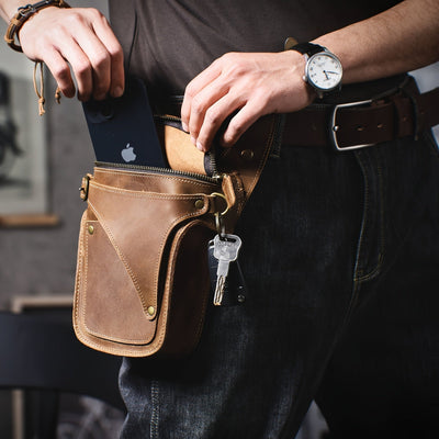 Arthur | Retro Genuine Cowhide Leather Waist Bag