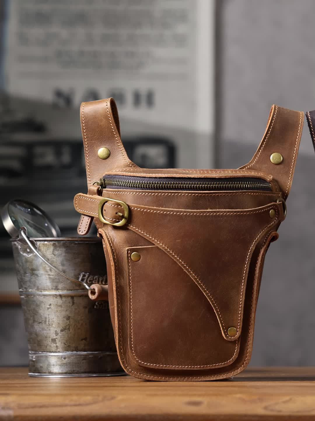 Arthur | Retro Genuine Cowhide Leather Waist Bag