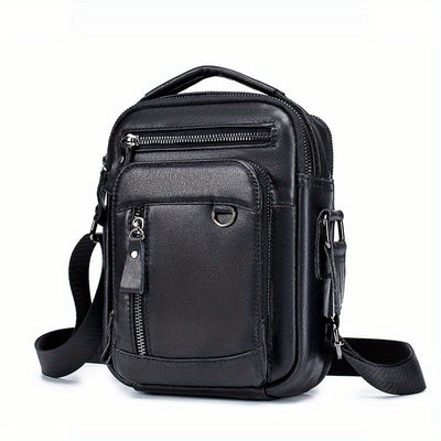 Philip | Retro Multi-layer Genuine Leather Sling Bag