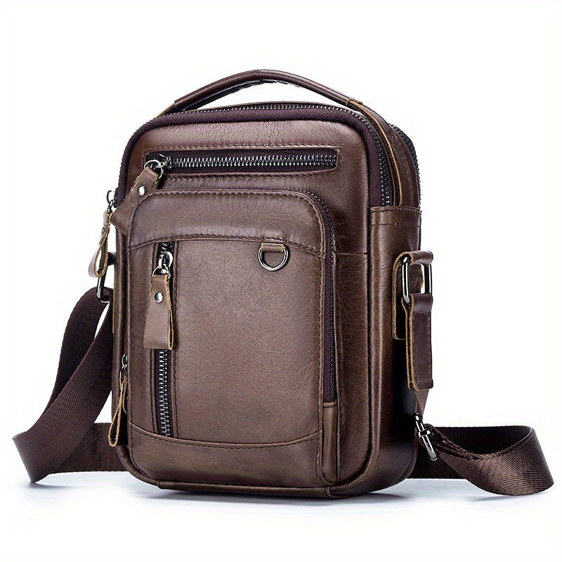 Philip | Retro Multi-layer Genuine Leather Sling Bag