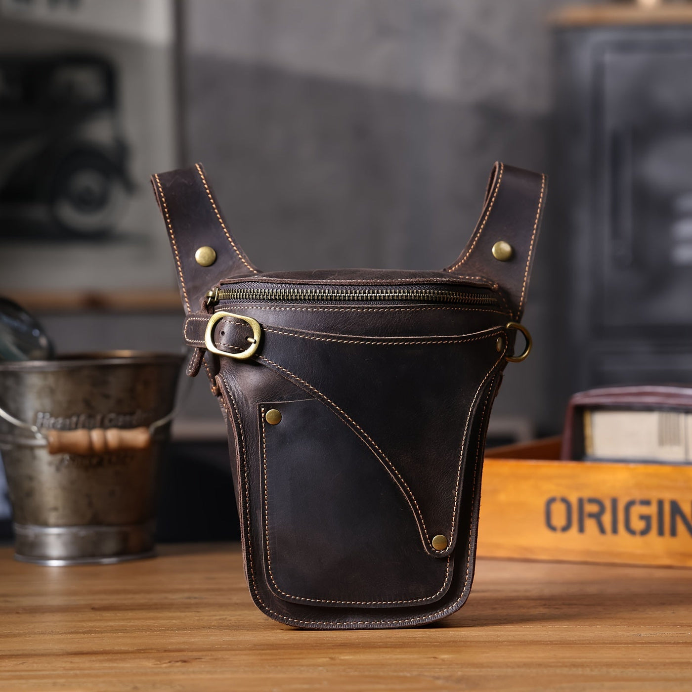 Arthur | Retro Genuine Cowhide Leather Waist Bag