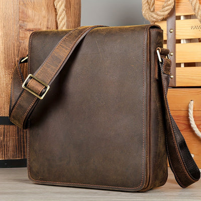 Hugh | Vintage Genuine Leather Satchel Bag