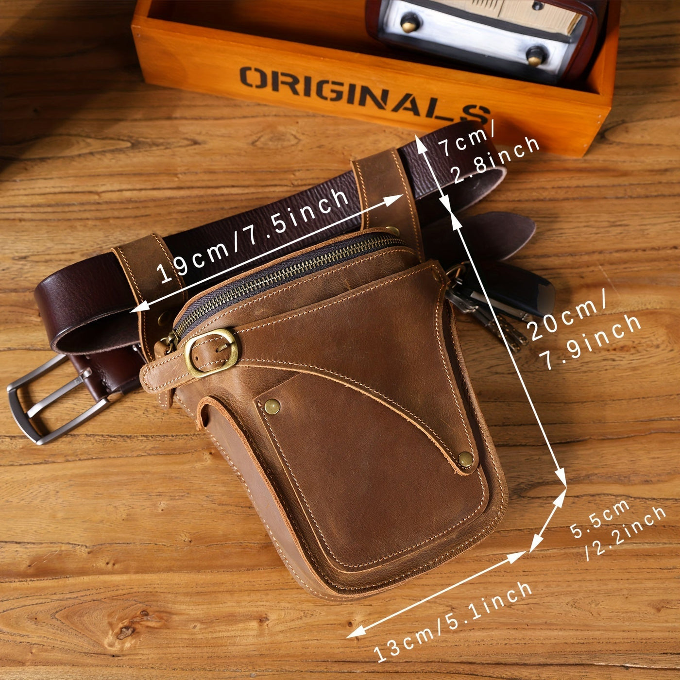 Arthur | Retro Genuine Cowhide Leather Waist Bag