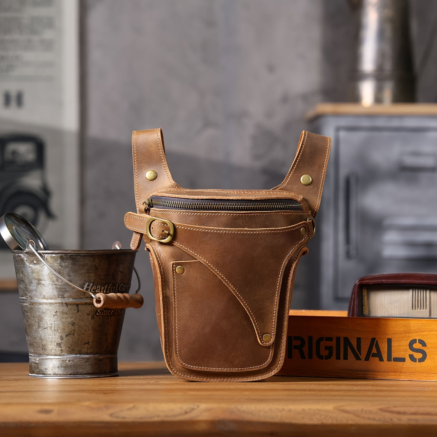 Arthur | Retro Genuine Cowhide Leather Waist Bag