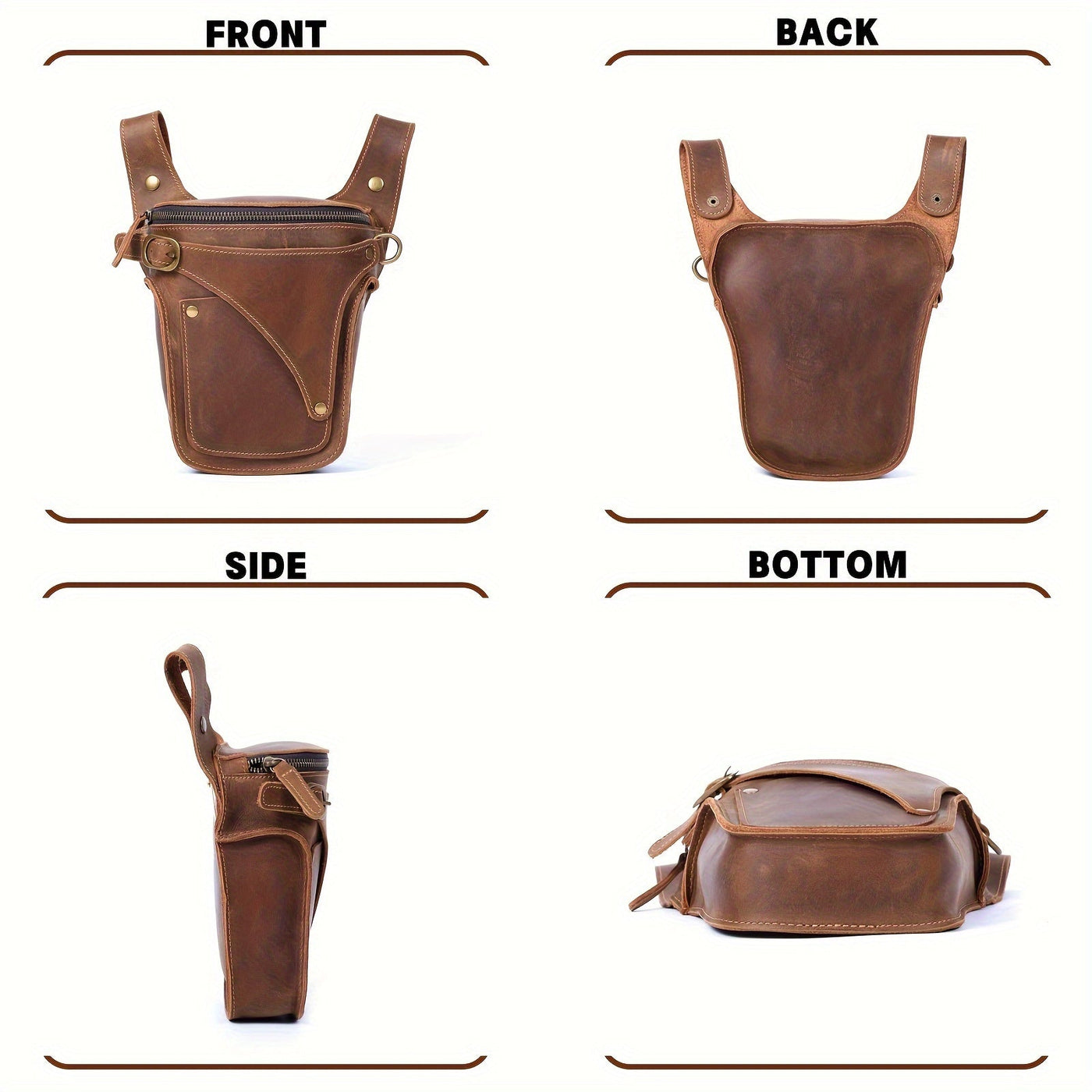 Arthur | Retro Genuine Cowhide Leather Waist Bag