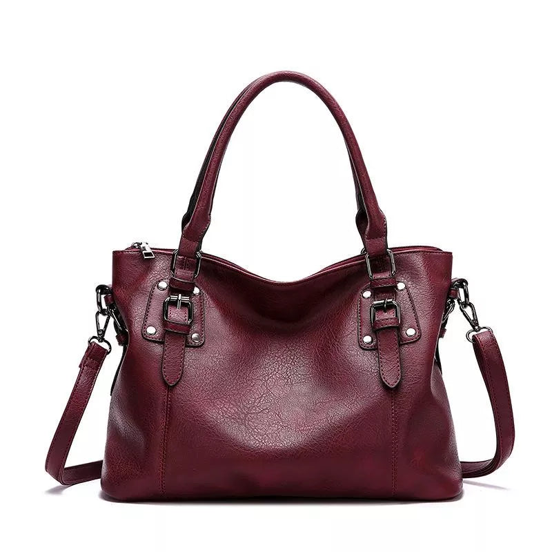 Victoria's Graceful Allure | Elegant Leather Shoulder Bag