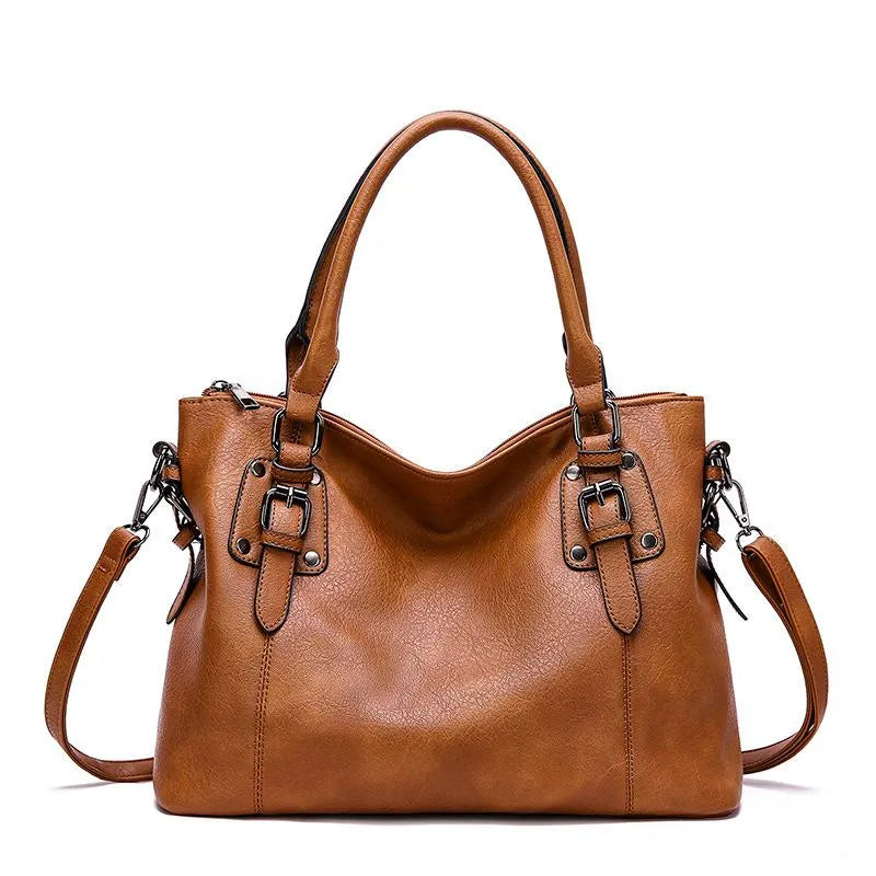 Victoria's Graceful Allure | Elegant Leather Shoulder Bag