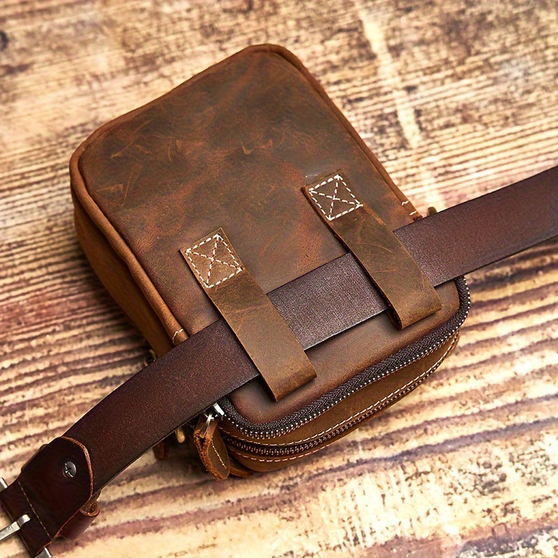 James | Top Cowhide Leather Waist and Crossbody Bag