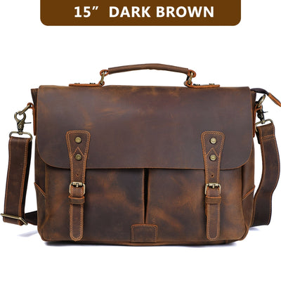 Charles | Genuine Leather Men's Briefcase Messenger Bag