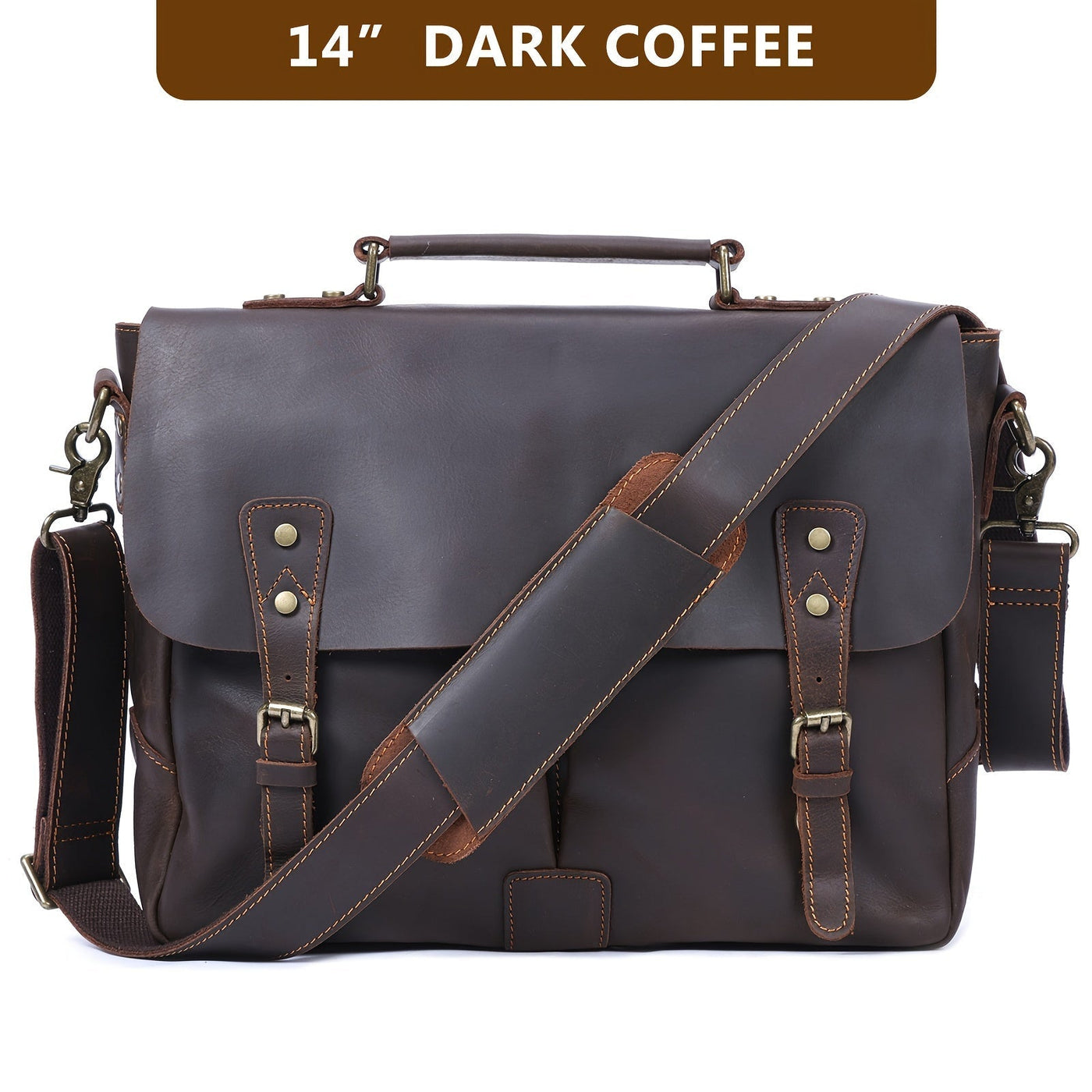 Charles | Genuine Leather Men's Briefcase Messenger Bag