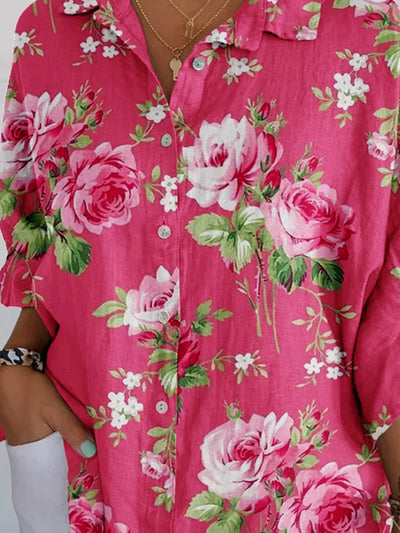 Ella® | Rose Cotton And Linen Shirt