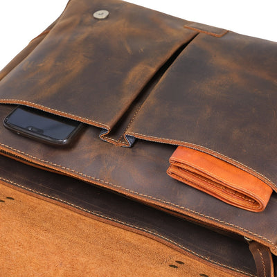 Charles | Genuine Leather Men's Briefcase Messenger Bag