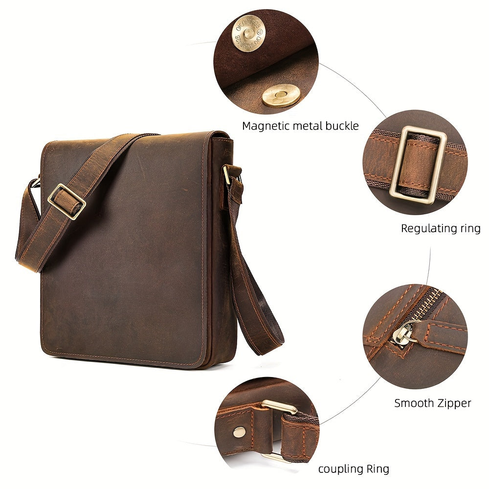 Hugh | Vintage Genuine Leather Satchel Bag