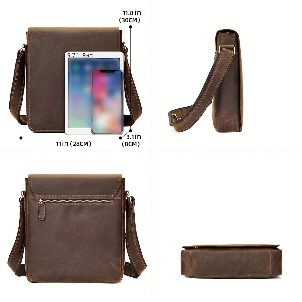 Hugh | Vintage Genuine Leather Satchel Bag