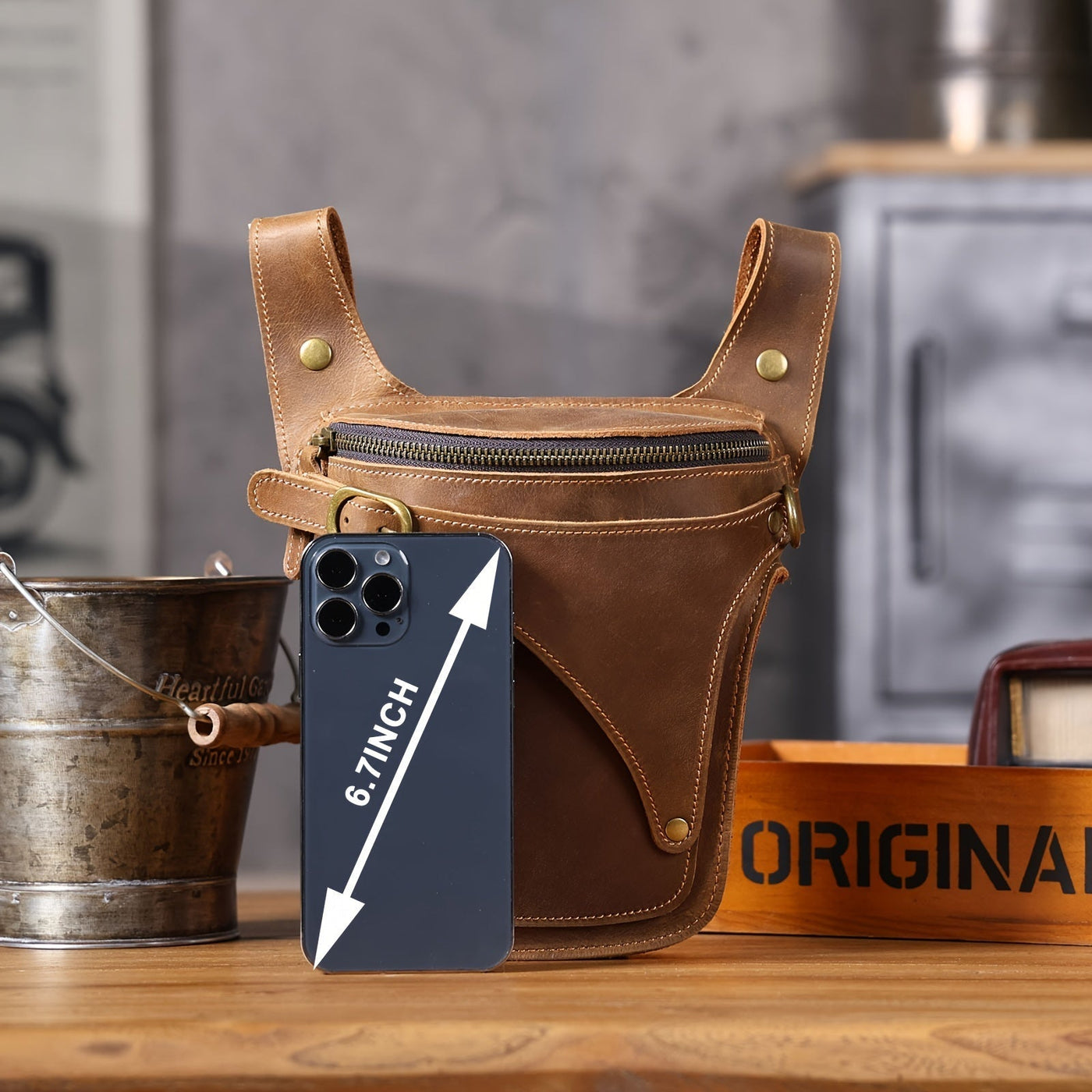 Arthur | Retro Genuine Cowhide Leather Waist Bag