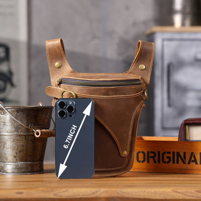 Arthur | Retro Genuine Cowhide Leather Waist Bag