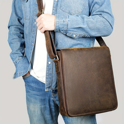 Hugh | Vintage Genuine Leather Satchel Bag