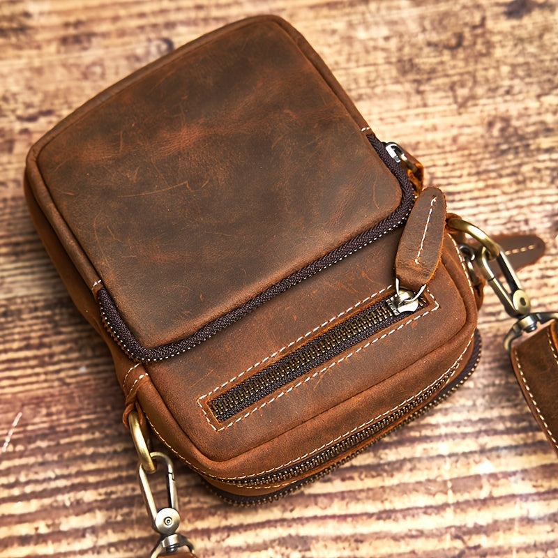 James | Top Cowhide Leather Waist and Crossbody Bag